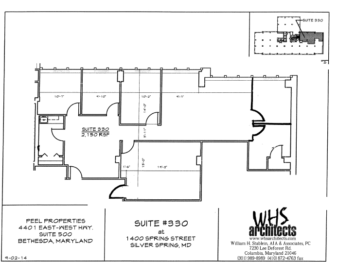 1400 Spring St, Silver Spring, MD à louer Plan d’étage– Image 1 sur 1
