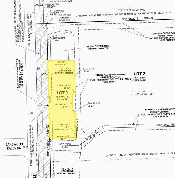101 N Weber Road, Romeoville, IL à vendre - Plan de site – Image 3 sur 3