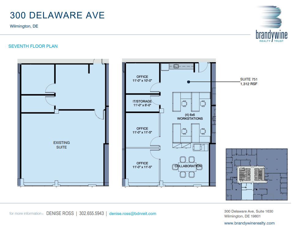 300 Delaware Ave, Wilmington, DE à louer Plan d’étage– Image 1 sur 1