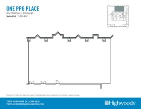 1 PPG Pl, Pittsburgh, PA à louer Plan de site– Image 1 sur 1