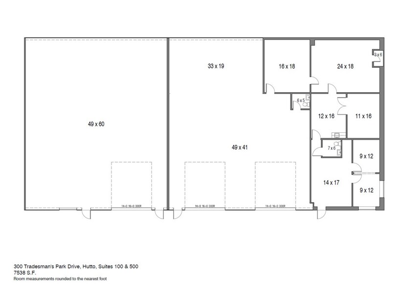 302 Tradesman's Park Dr, Hutto, TX à louer - Plan d’étage – Image 2 sur 3