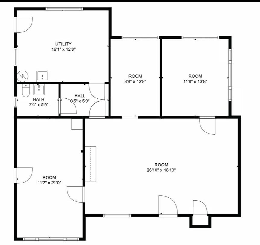 109 W Lakeview St, Lady Lake, FL à louer Plan d’étage– Image 1 sur 1