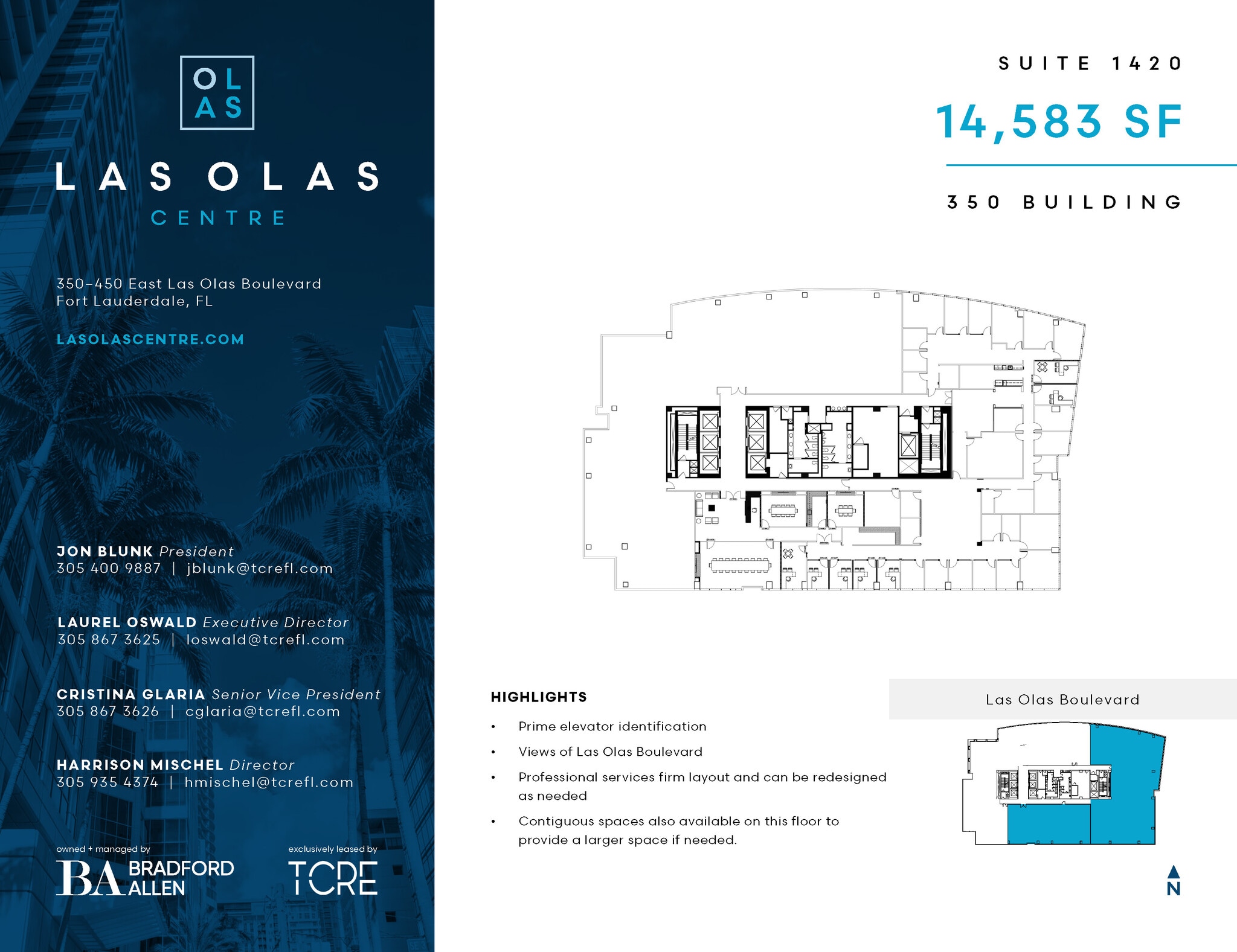 350 E Las Olas Blvd, Fort Lauderdale, FL à louer Plan d’étage– Image 1 sur 1