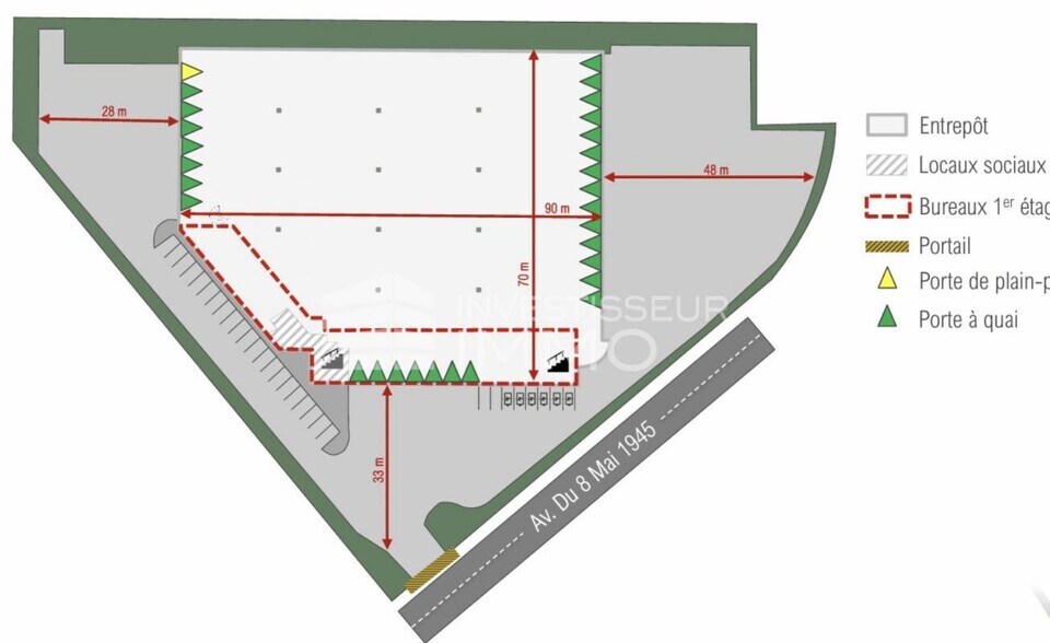Local d’activités dans Villeneuve La Garenne à louer - Plan de site – Image 2 sur 3