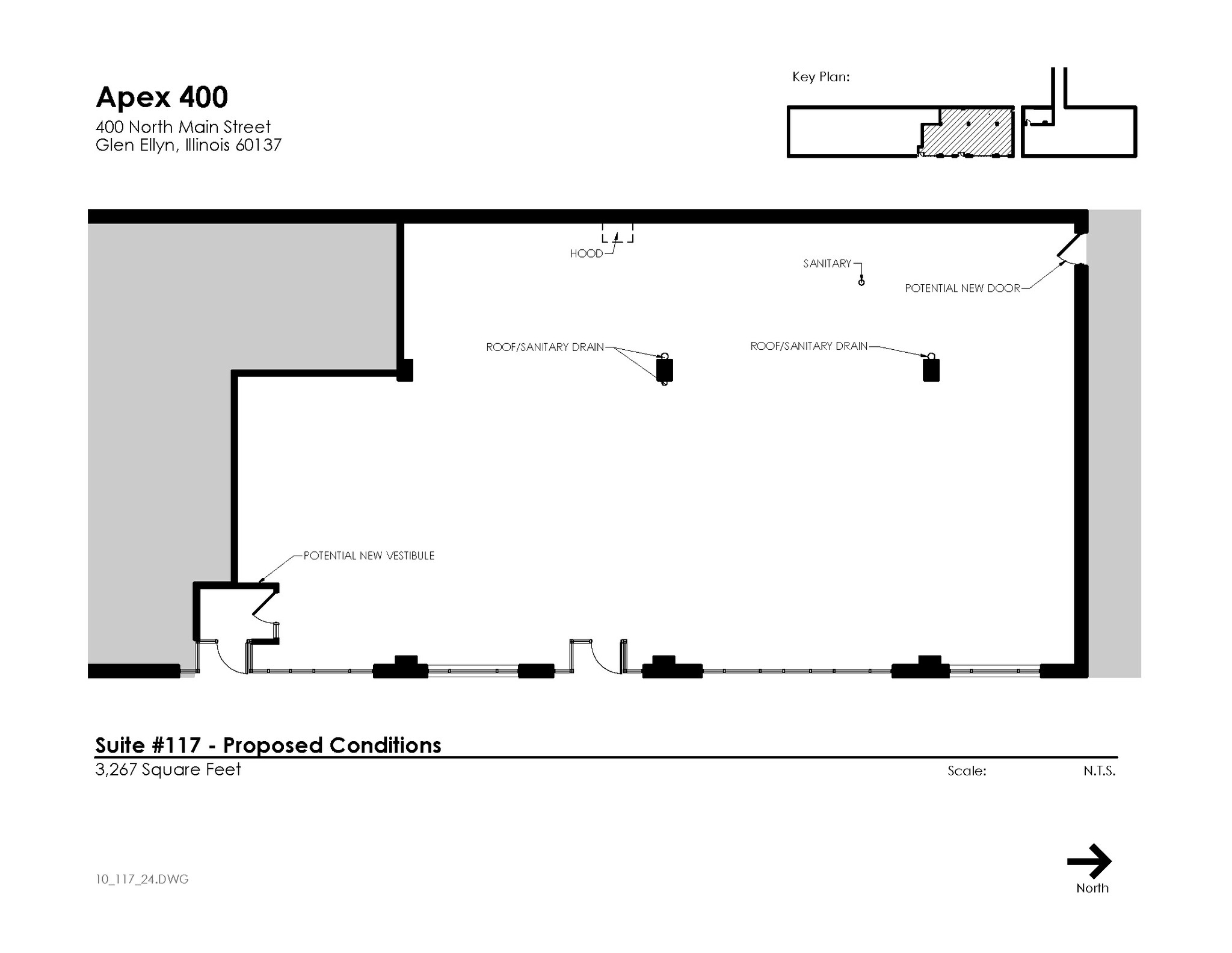 400 N Main St, Glen Ellyn, IL à louer Plan d’étage– Image 1 sur 1