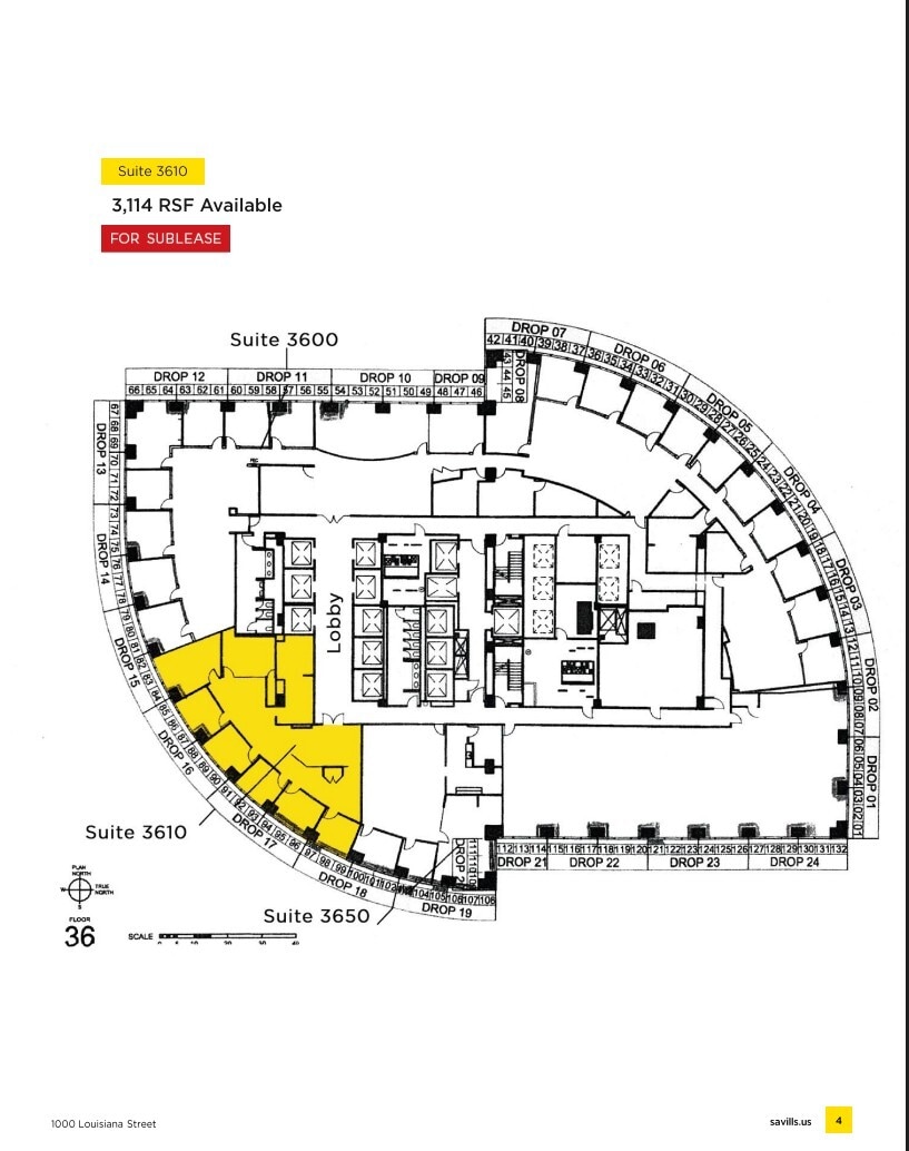 1000 Louisiana St, Houston, TX à louer Plan d’étage– Image 1 sur 1