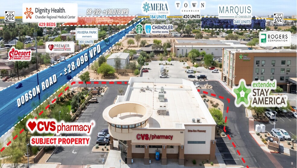 180 N Dobson Rd, Chandler, AZ à vendre - Photo de l’immeuble – Image 2 sur 3