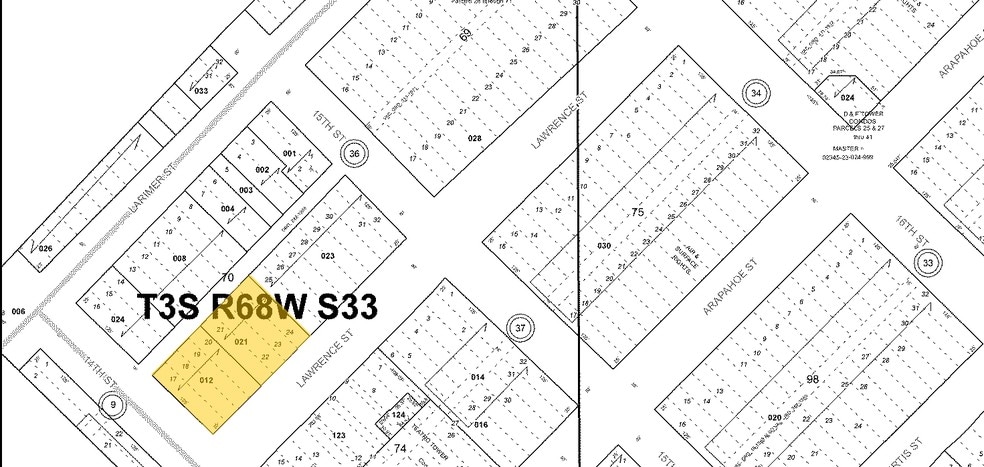 1401 Lawrence St, Denver, CO à louer - Plan cadastral – Image 2 sur 24