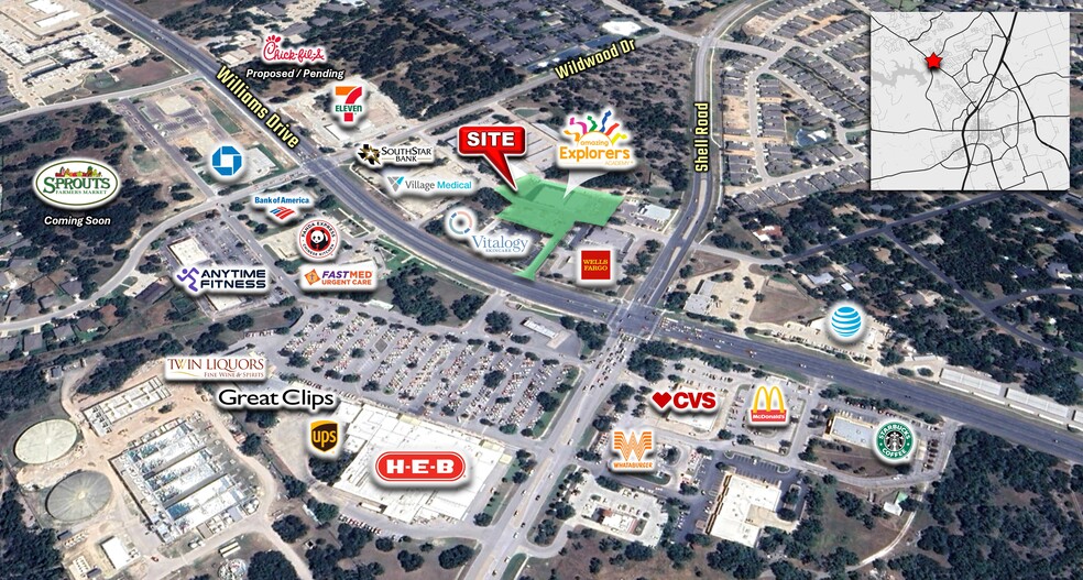 4509 Williams Dr, Georgetown, TX à louer - Aérien – Image 1 sur 4