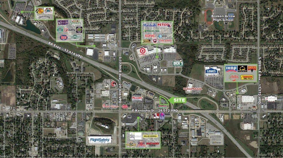 1400 E Kenosha St, Broken Arrow, OK à louer - Aérien – Image 2 sur 6