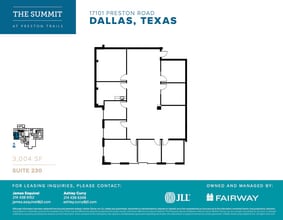 17101 Preston Rd, Dallas, TX à louer Plan d’étage– Image 1 sur 1