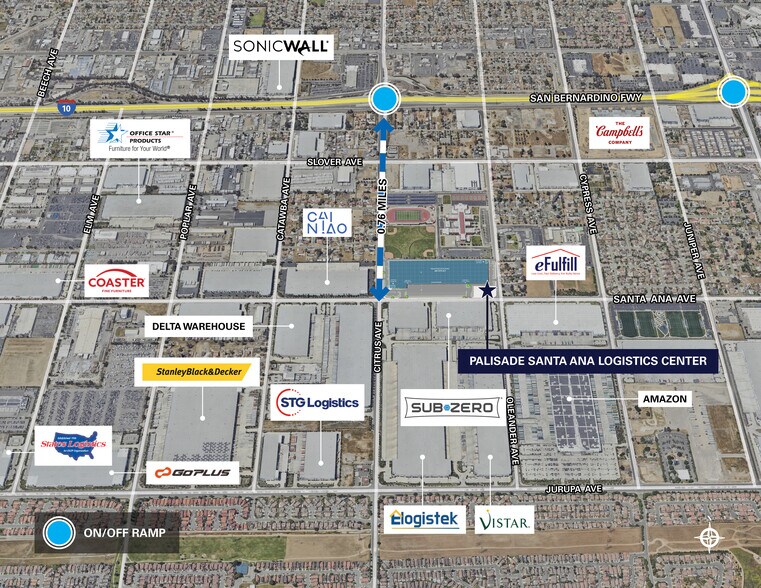 Citrus Avenue and Santa Ana Avenue, Fontana, CA à louer - Aérien – Image 2 sur 2