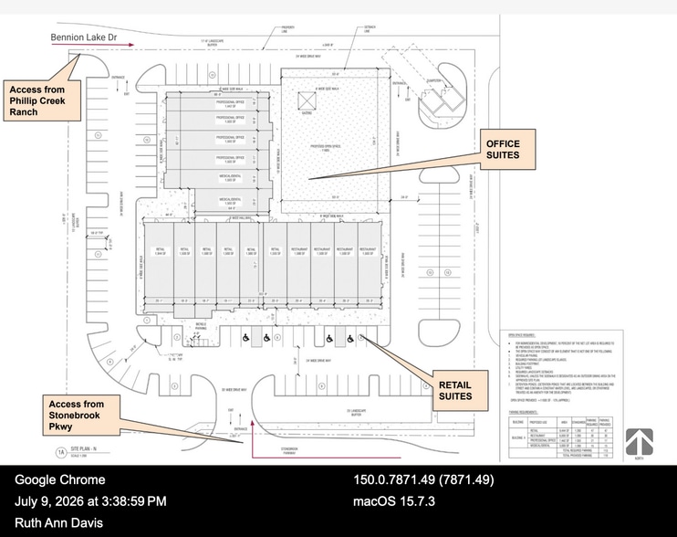 2200 Stonebrook and Teel, Frisco, TX à louer - Plan de site – Image 2 sur 3