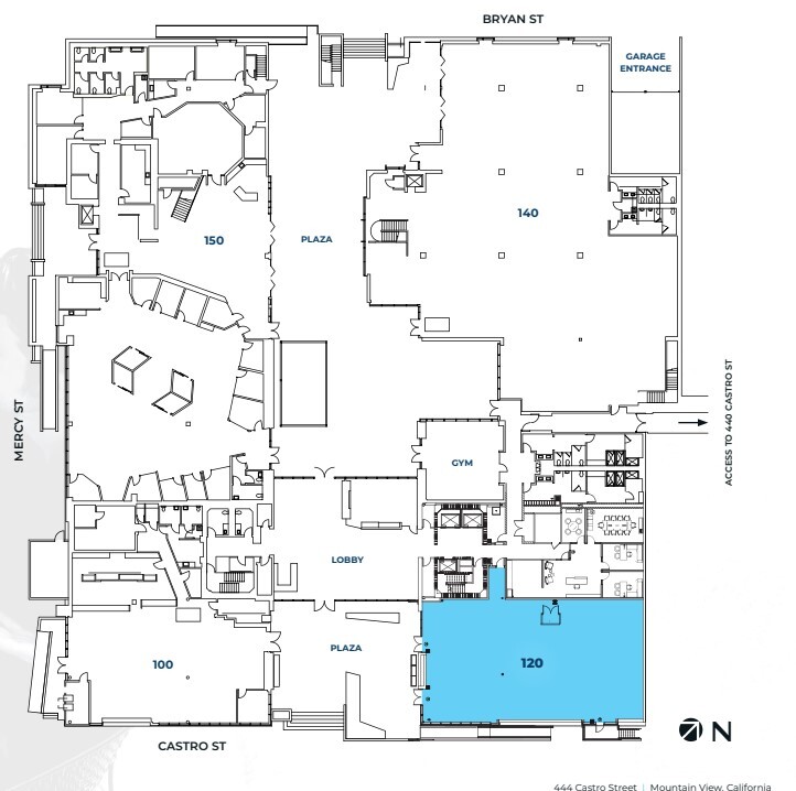 444 Castro St, Mountain View, CA à louer Plan d’étage– Image 1 sur 1