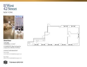 11 W 42nd St, New York, NY à louer Plan d’étage– Image 1 sur 1