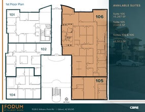 1482 E Williams Field Rd, Gilbert, AZ à louer Plan d’étage– Image 1 sur 16