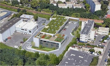 Bobigny, SSD - Vue aérienne vue de carte