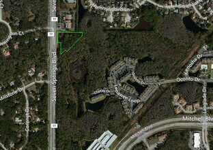Seven Springs Blvd, New Port Richey, FL - Vue aérienne vue de carte