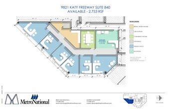 9821 Katy Fwy, Houston, TX à louer Plan d’étage– Image 1 sur 1