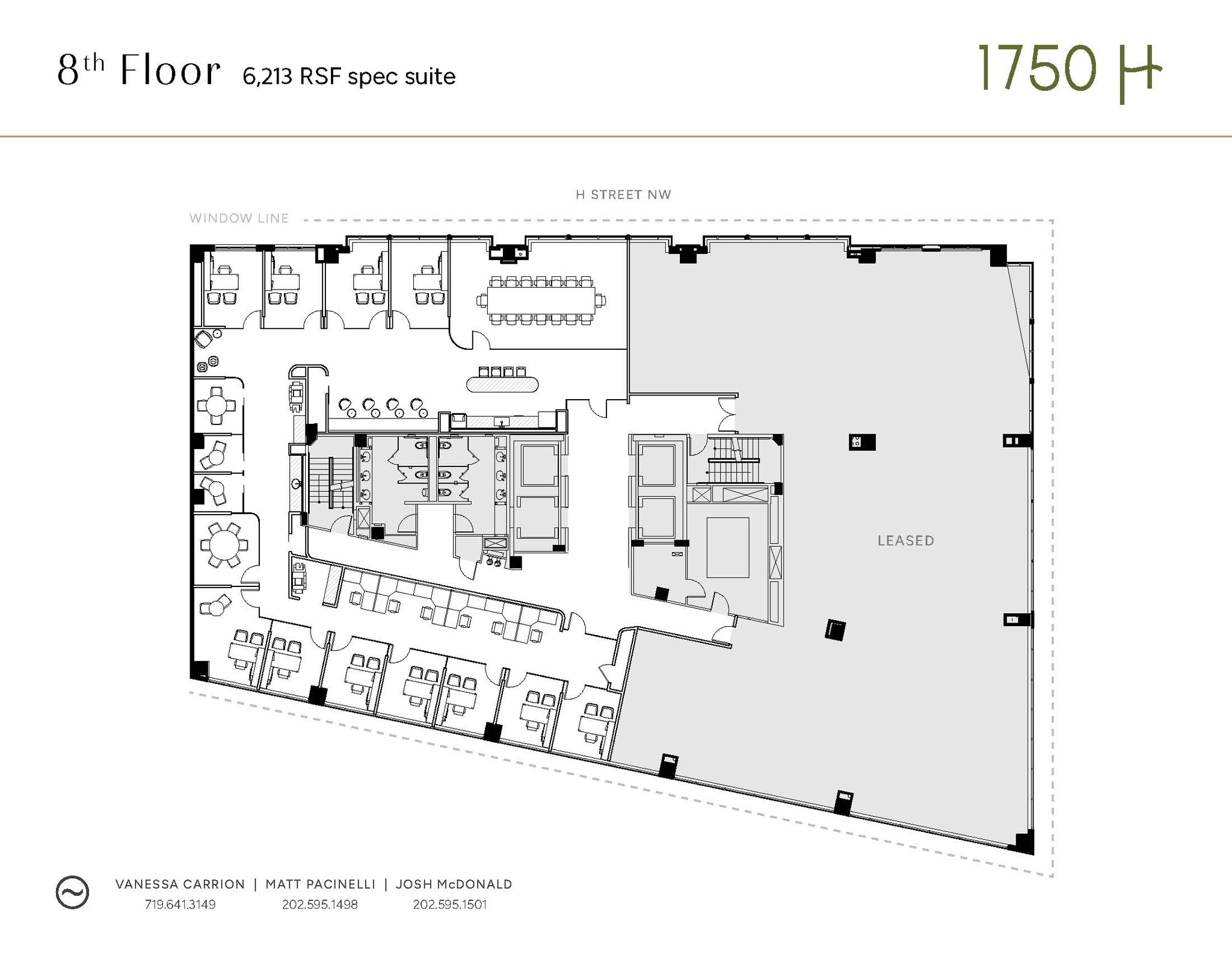 1750 H St NW, Washington, DC à louer Plan d’étage– Image 1 sur 5