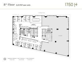 1750 H St NW, Washington, DC à louer Plan d’étage– Image 1 sur 5