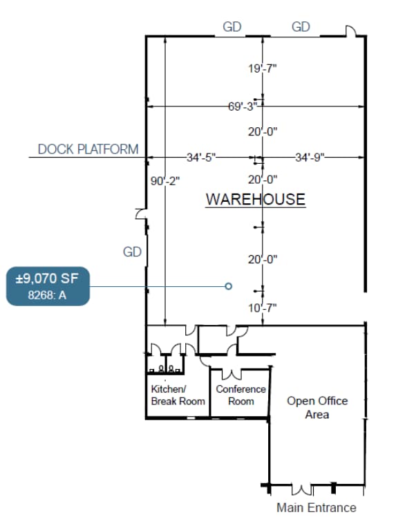 8280 Clairemont Mesa Blvd, San Diego, CA à louer Plan d’étage– Image 1 sur 1