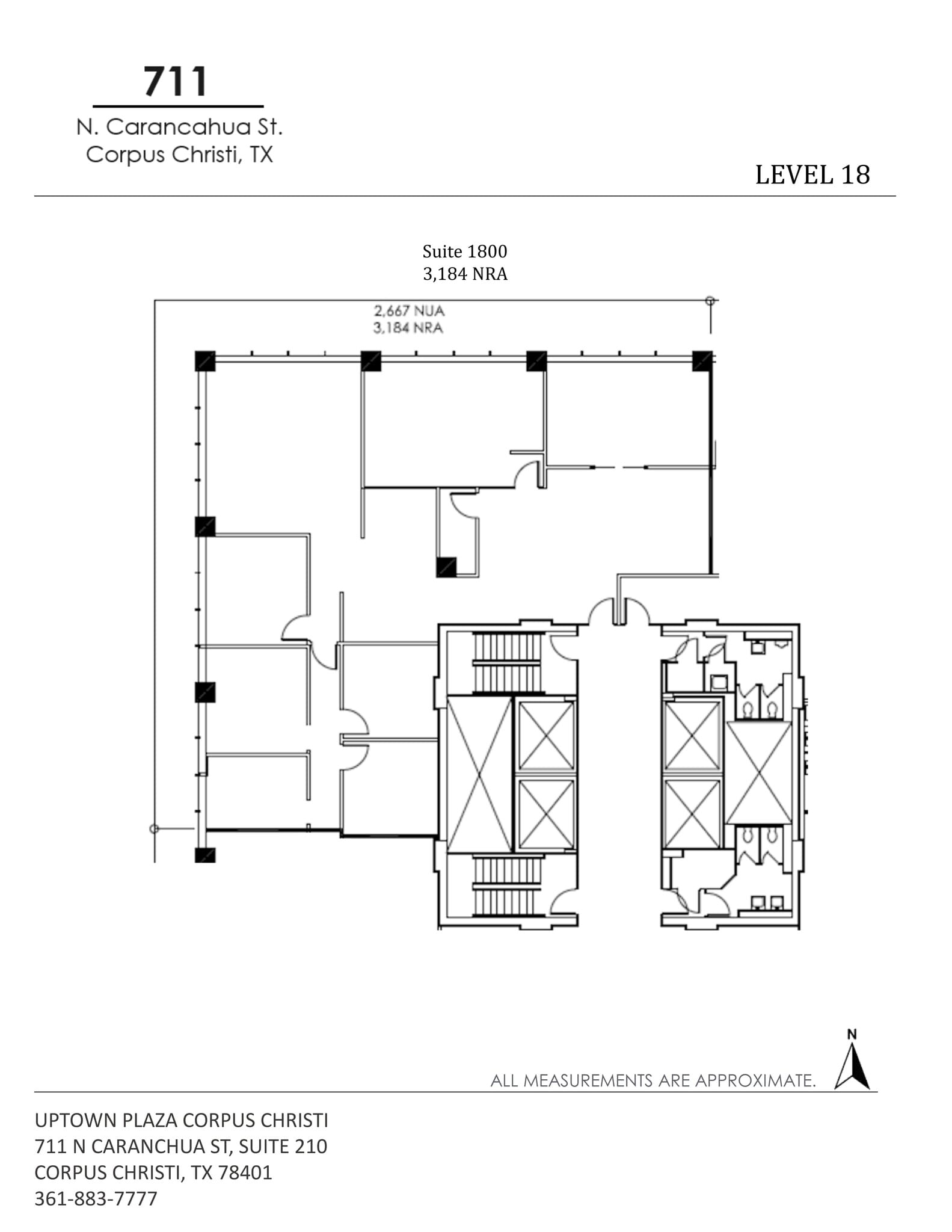 711 N Carancahua St, Corpus Christi, TX à louer Plan de site– Image 1 sur 1