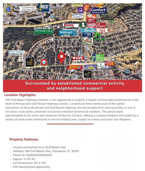 306 Gulf Beach Hwy, Pensacola, FL à vendre - Autre – Image 2 sur 3