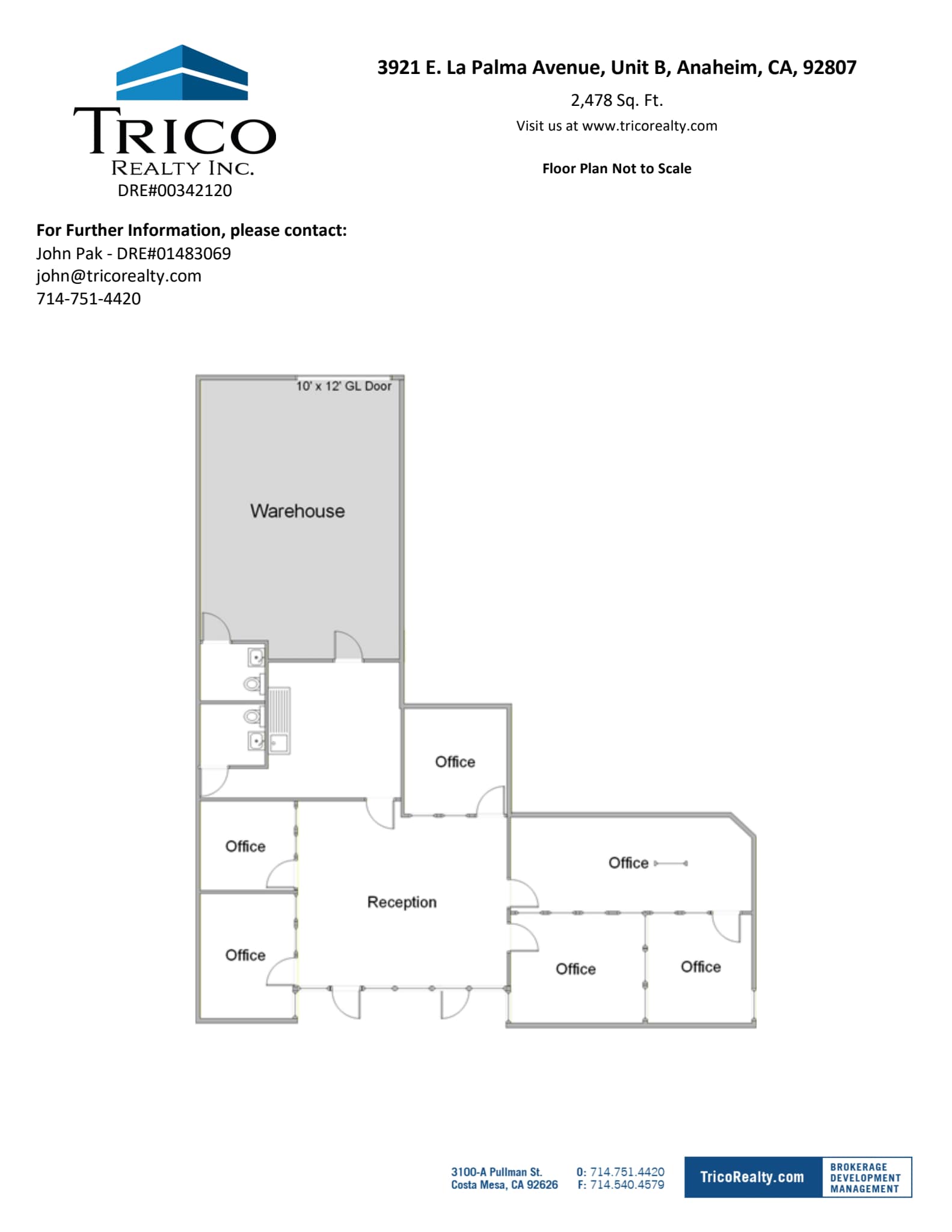 3911-3921 E La Palma Ave, Anaheim, CA à louer Plan d’étage– Image 1 sur 1