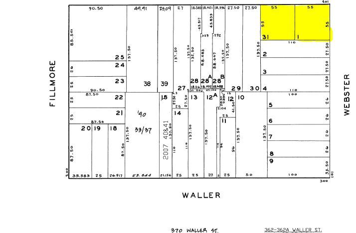 401 Haight St, San Francisco, CA à louer - Plan cadastral – Image 2 sur 2