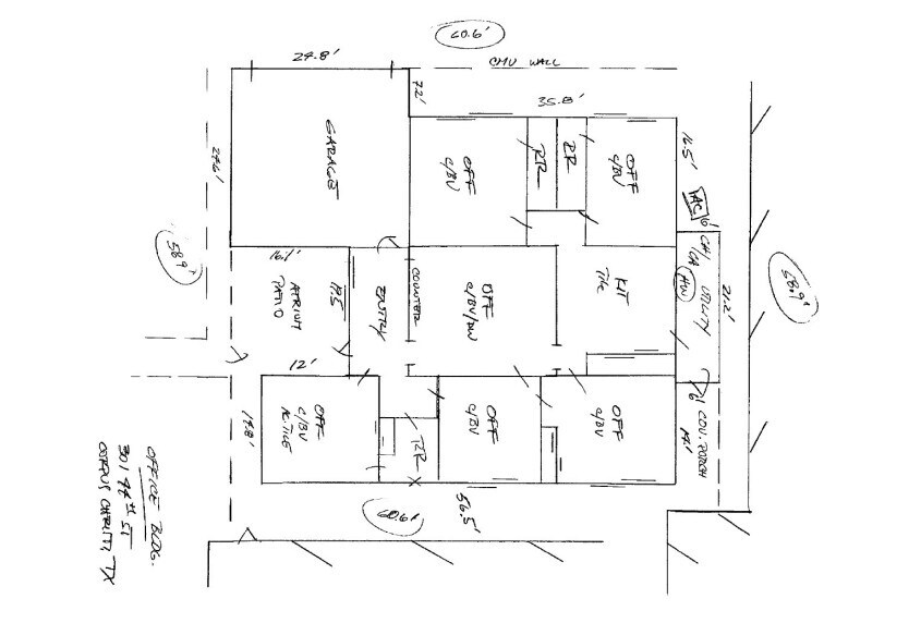 301 W 44th St, Corpus Christi, TX à vendre Plan d’étage– Image 1 sur 2