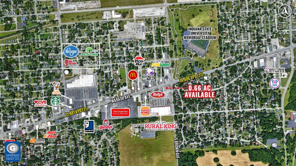 3235 Wabash Ave, Terre Haute, IN à louer - Aérien – Image 2 sur 2