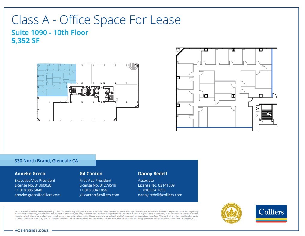 330 N Brand Blvd, Glendale, CA à louer Plan d’étage– Image 1 sur 1