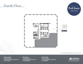 600 Anton Blvd, Costa Mesa, CA à louer Plan d’étage– Image 1 sur 1