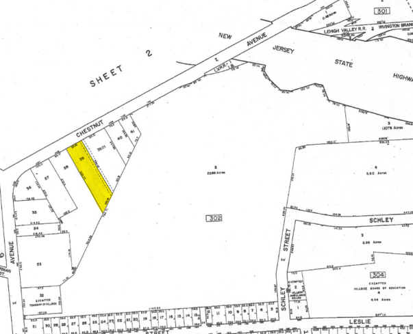 1413-1415 Chestnut Ave, Hillside, NJ à vendre - Plan cadastral – Image 3 sur 3