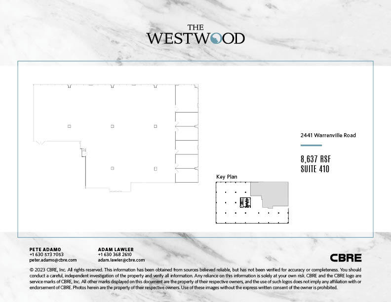 2441 Warrenville Rd, Lisle, IL à louer Plan d’étage– Image 1 sur 1