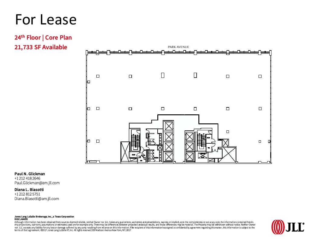 120 Park Ave, New York, NY à louer Plan d’étage– Image 1 sur 1