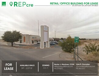 Plus de détails pour 1215 Anthony Dr, Anthony, NM - Bureau à louer