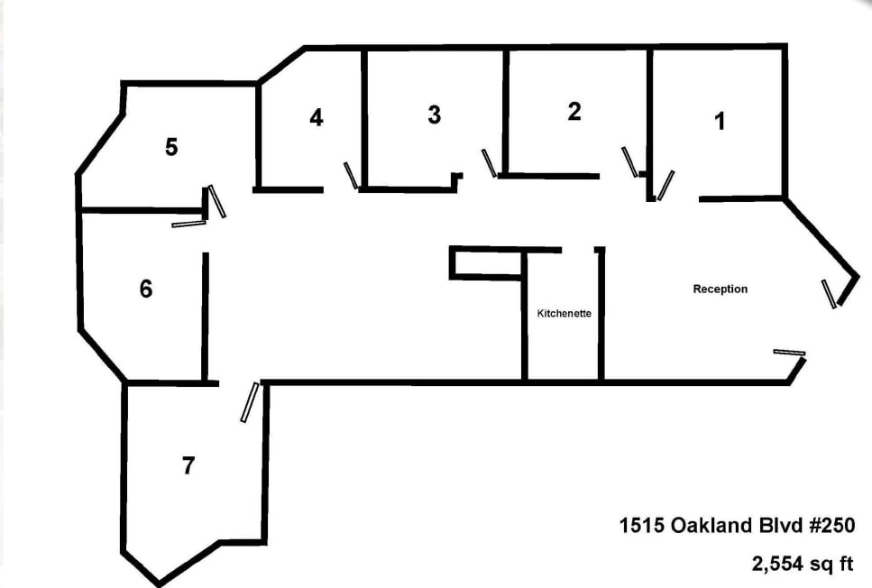 1515 Oakland Blvd, Walnut Creek, CA à louer Plan d’étage– Image 1 sur 1
