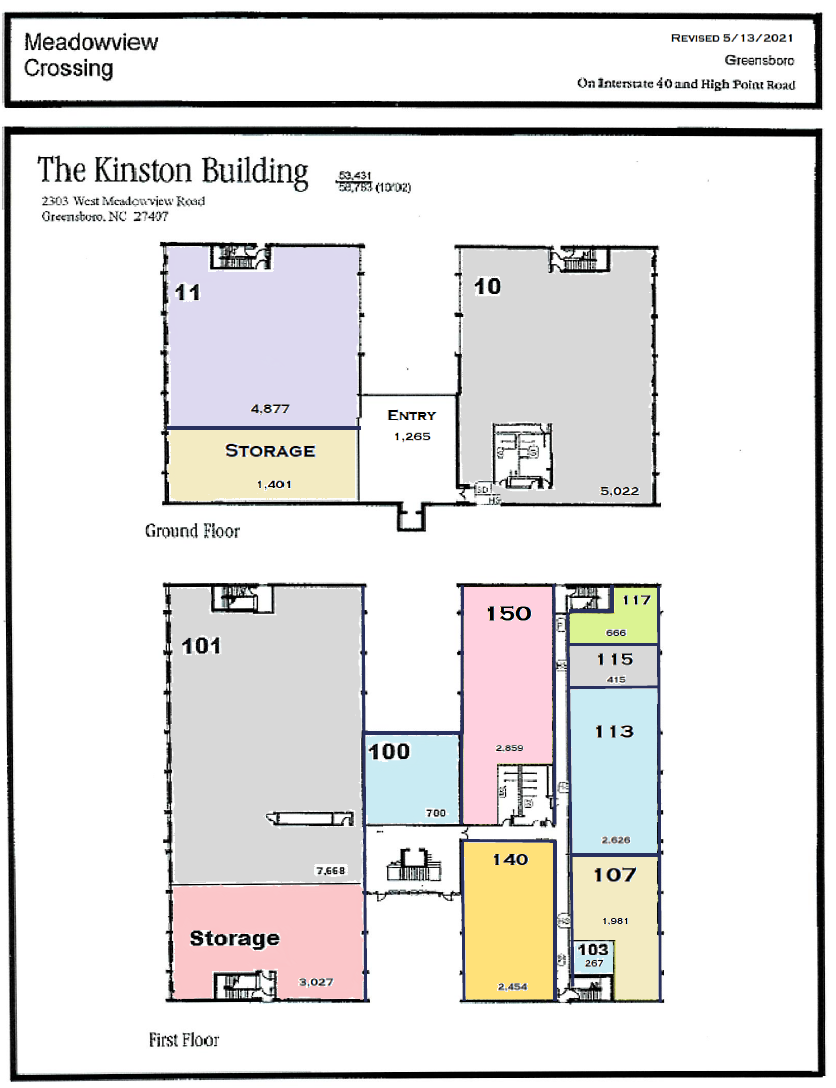 1 Centerview Dr, Greensboro, NC à louer Plan d’étage– Image 1 sur 2