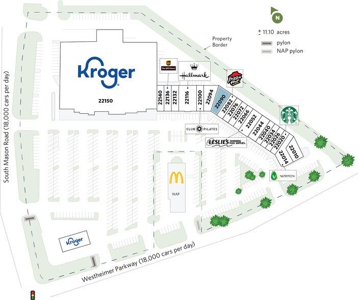 22010-22150 Westheimer Pky, Katy, TX à louer - Plan de site – Image 2 sur 16