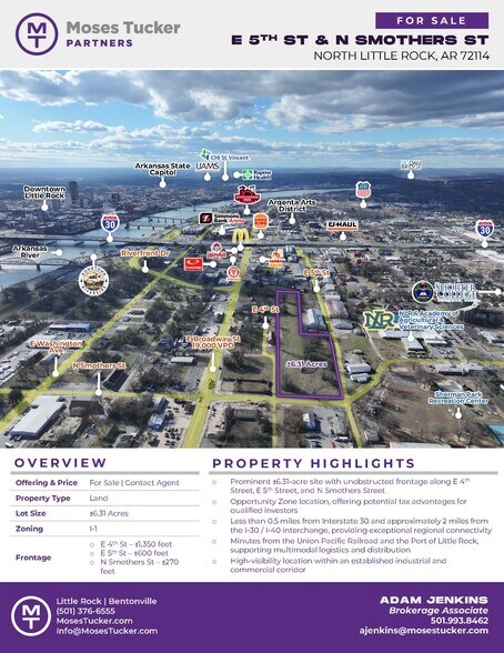 E 5th St and N Smothers st, North Little Rock, AR à vendre - Photo de l’immeuble – Image 2 sur 2