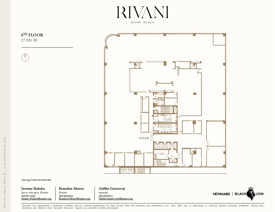 1691 Michigan Ave, Miami Beach, FL à louer Plan d’étage– Image 1 sur 1