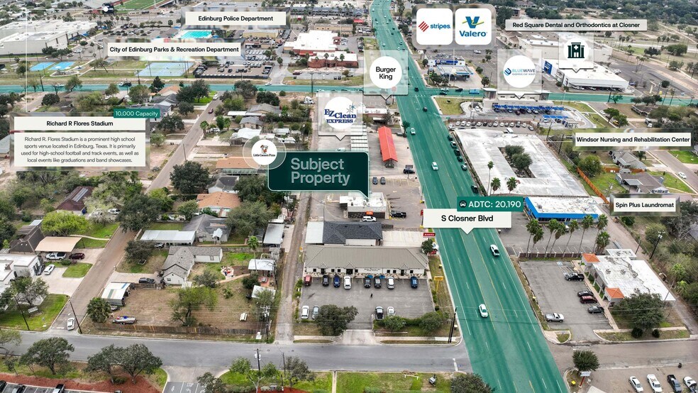 1410 S Closner Blvd, Edinburg, TX à vendre - Aérien – Image 2 sur 3