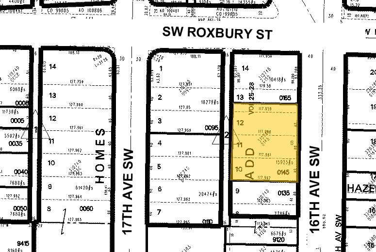 9609-9617 16th Ave SW, Seattle, WA à louer - Plan cadastral – Image 2 sur 2