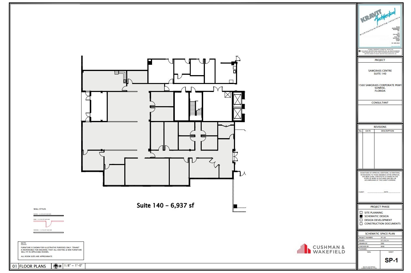 1560 Sawgrass Corporate Pkwy, Sunrise, FL à louer Plan d’étage– Image 1 sur 1