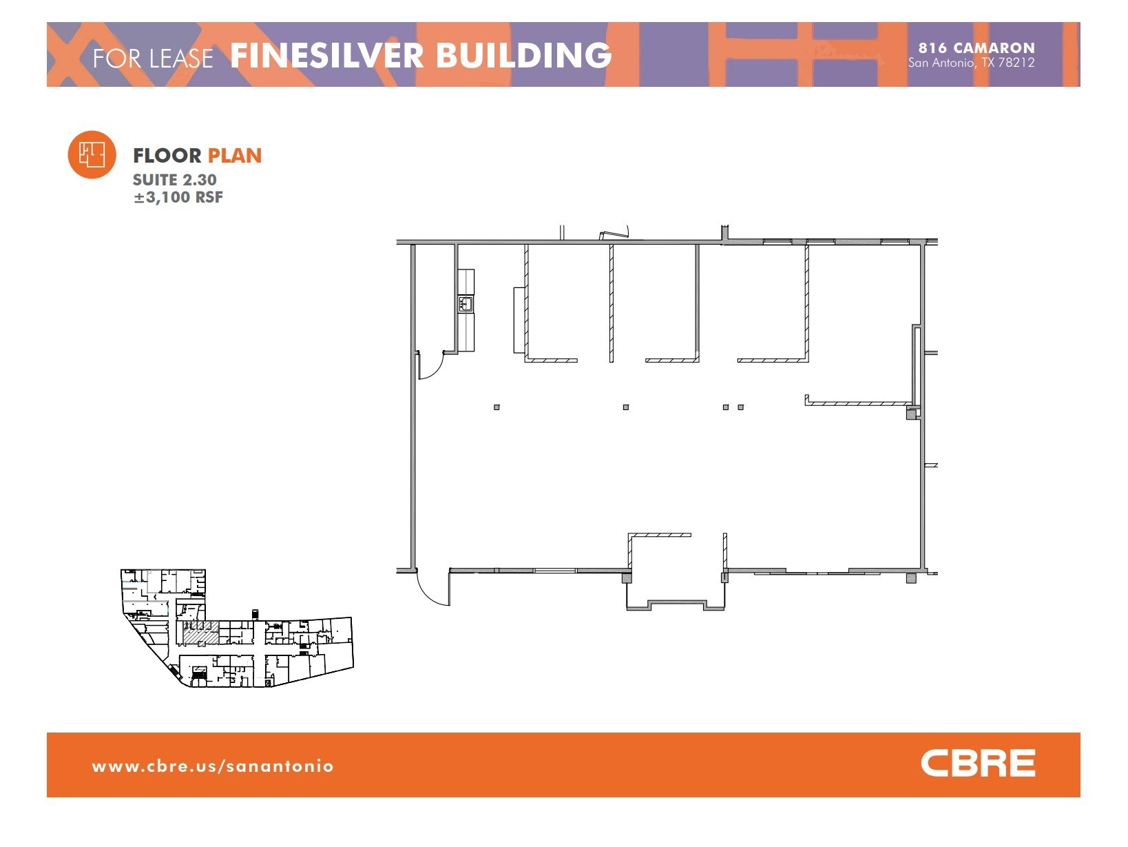 816 Camaron St, San Antonio, TX à louer Plan d’étage– Image 1 sur 1