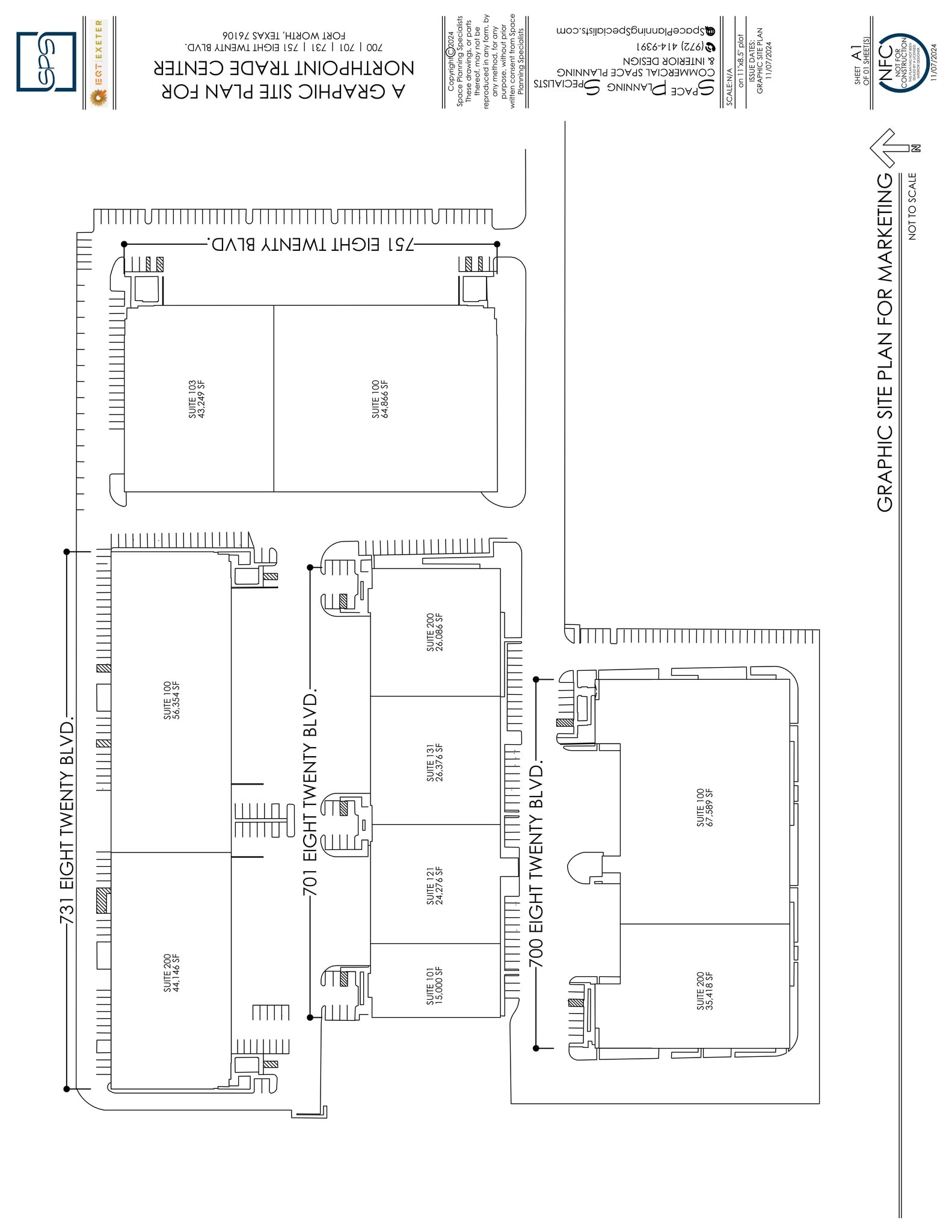 700 Eight Twenty Blvd, Fort Worth, TX à louer Plan de site– Image 1 sur 1