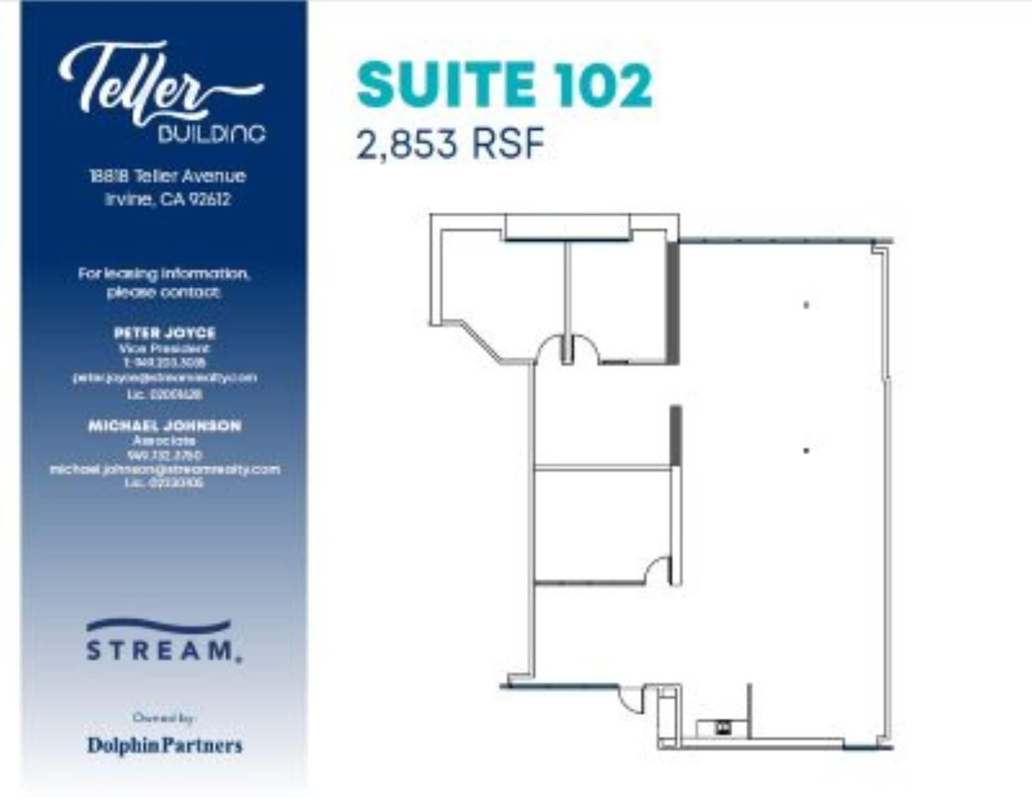 18818 Teller Ave, Irvine, CA à louer Plan d’étage– Image 1 sur 1