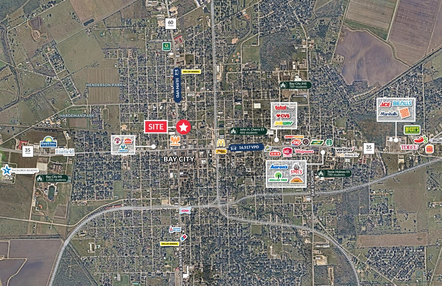 SEC of TX-60 & Tenth St, Bay City, TX à vendre - Aérien – Image 2 sur 2